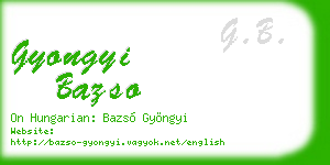 gyongyi bazso business card